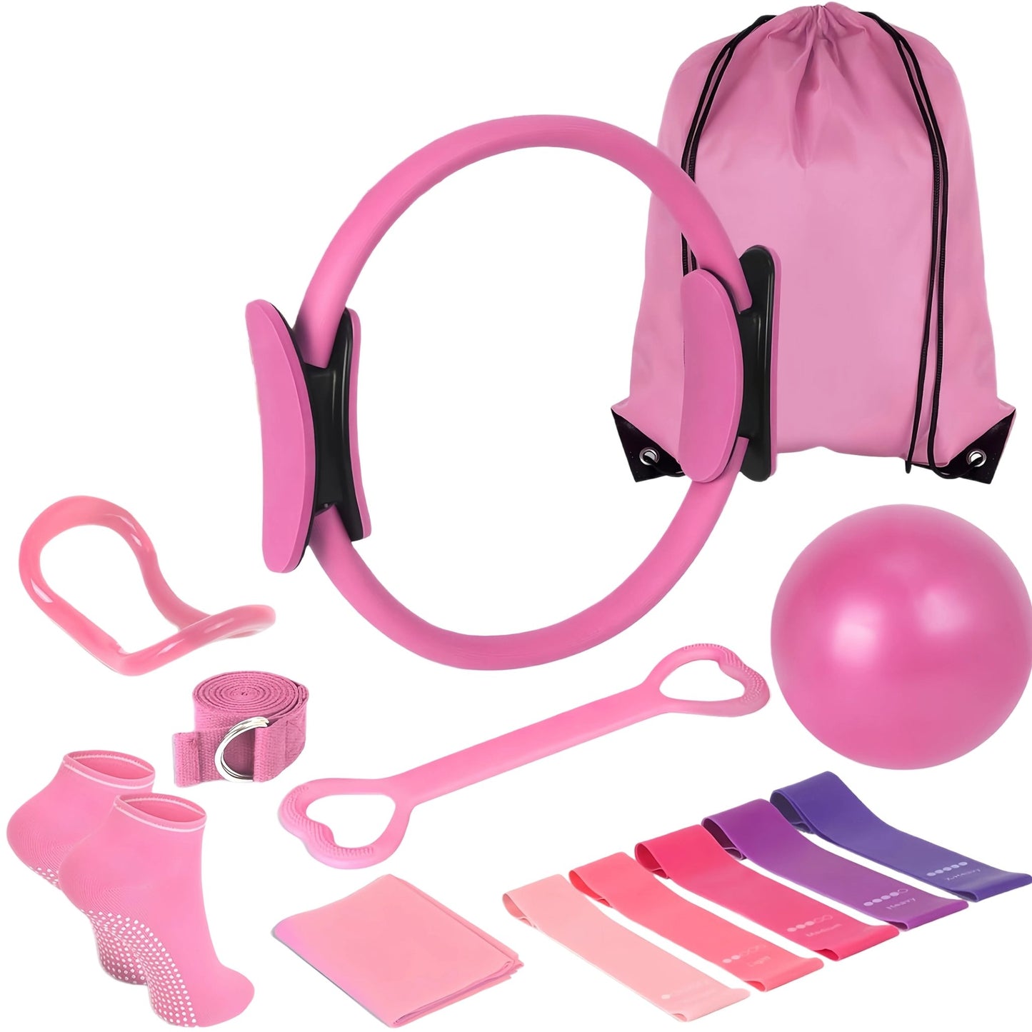 Conjunto de Equipamentos de Yoga - 13 Peças