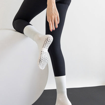 Women's Non-Slip Yoga Socks with Cotton Grip - 5 pairs
