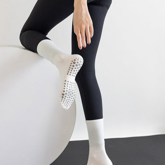 Women's Non-Slip Yoga Socks with Cotton Grip - 5 pairs
