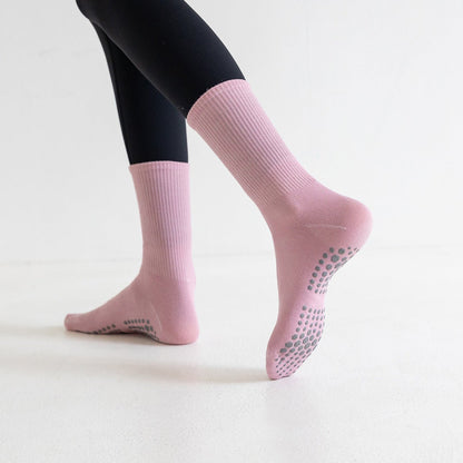 Women's Non-Slip Yoga Socks with Cotton Grip - 5 pairs