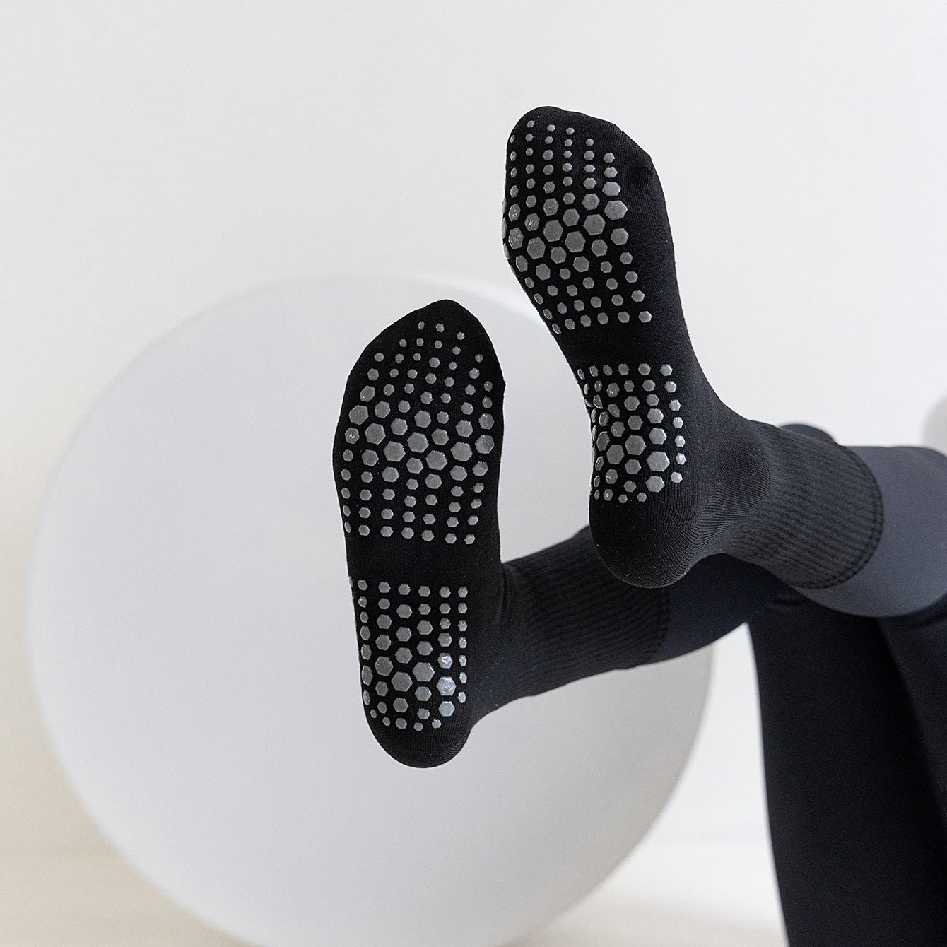 Calcetines de yoga antideslizantes para mujer con agarre de algodón - 5 pares