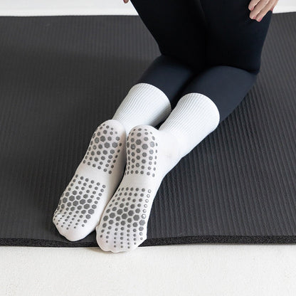 Women's Non-Slip Yoga Socks with Cotton Grip - 5 pairs