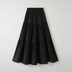 Falda larga elegante de cintura alta