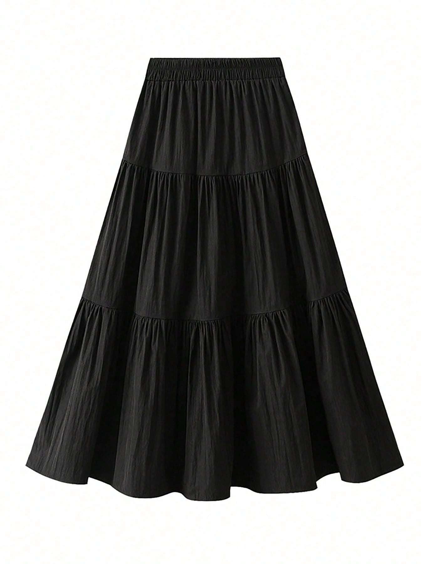 Elegant High-Waisted Long Skirt