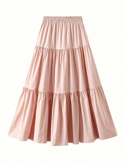 Elegant High-Waisted Long Skirt