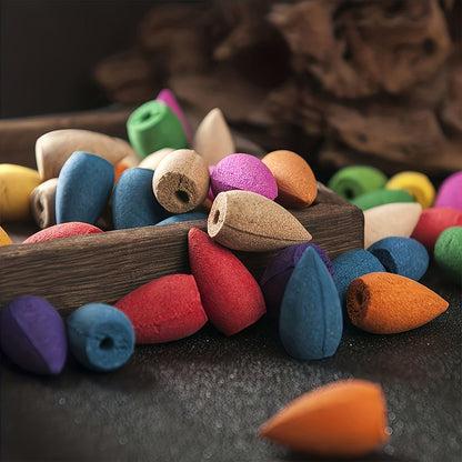 Incensário em Forma de Montanha + 60 Cones de Incenso