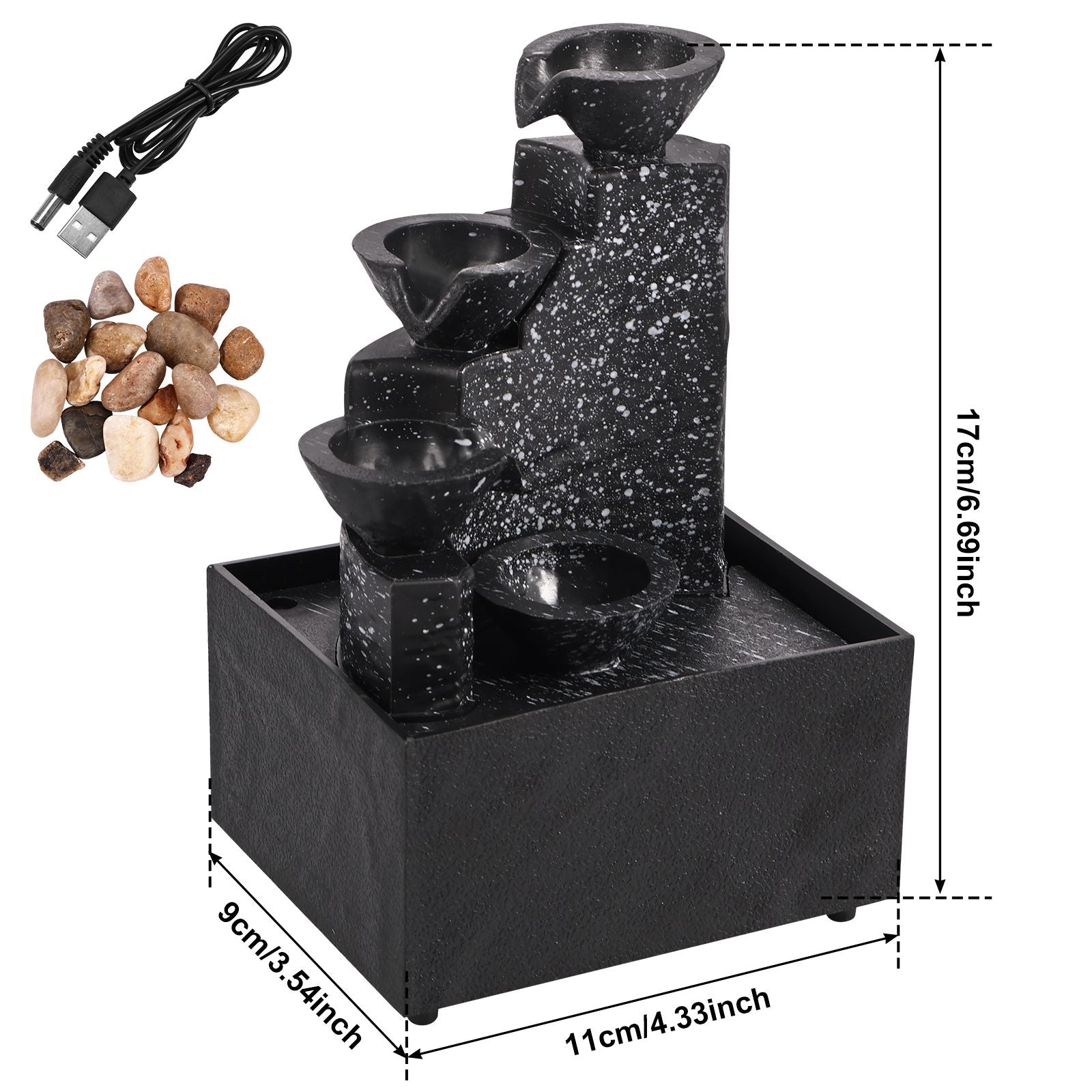 Fuente de Mesa para Decoración, Relajación o Meditación