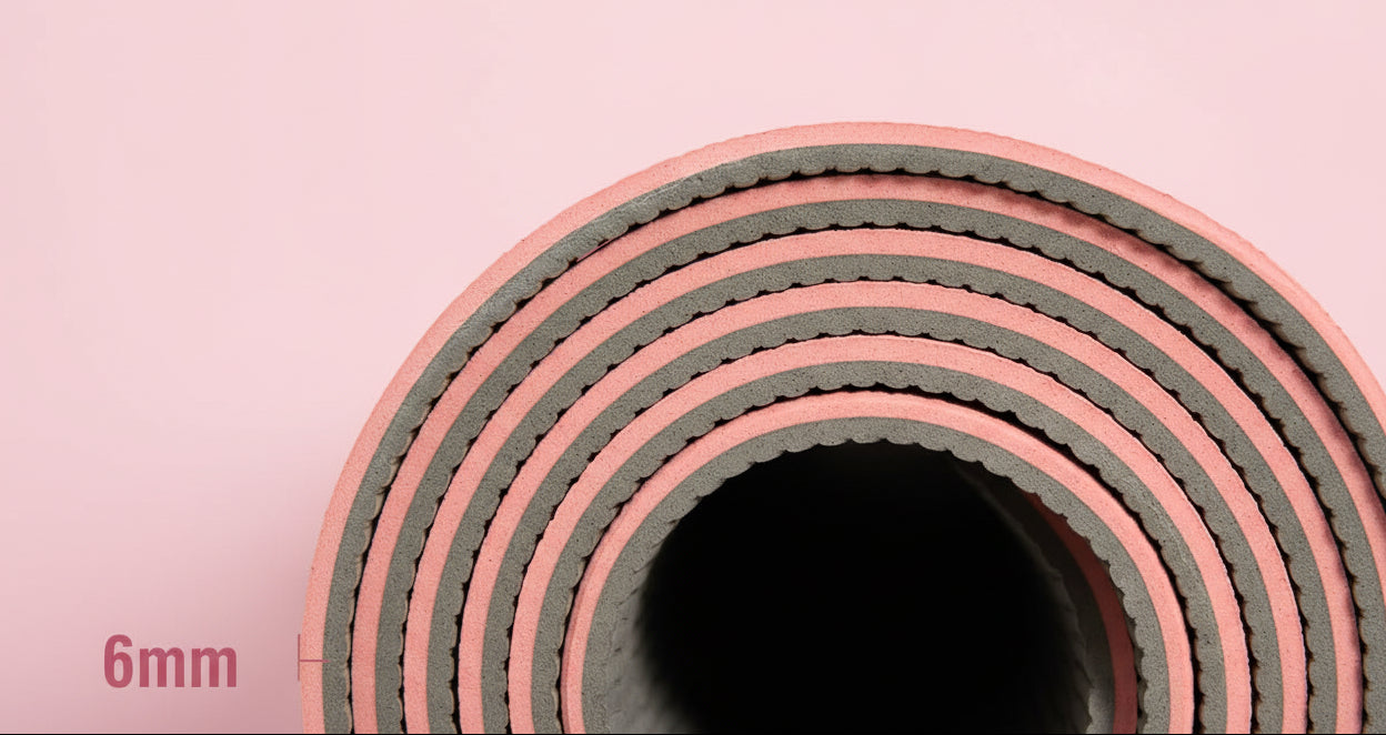 Eco-friendly, non-slip yoga mat made of TPE.