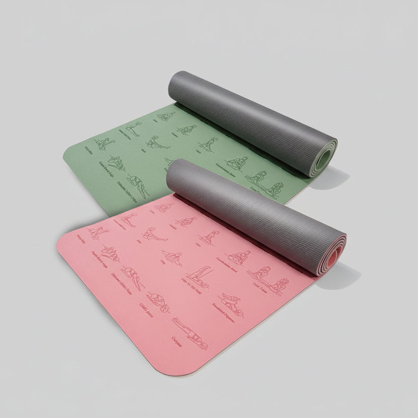 Eco-friendly, non-slip yoga mat made of TPE.