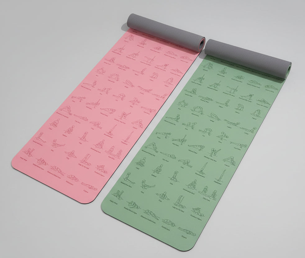 Eco-friendly, non-slip yoga mat made of TPE.