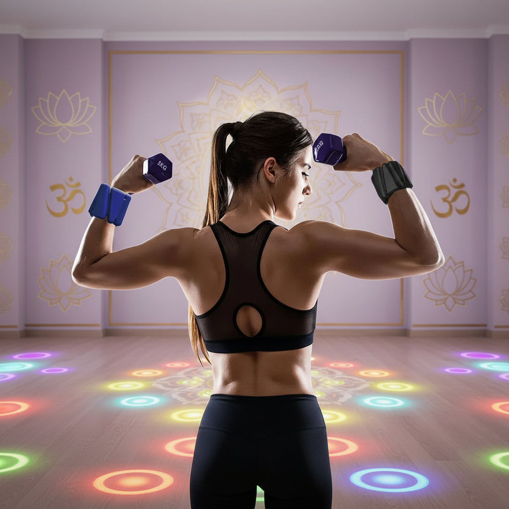 Pesas de Muñeca y Tobillo Ajustables para Yoga y Ejercicios de Fitness