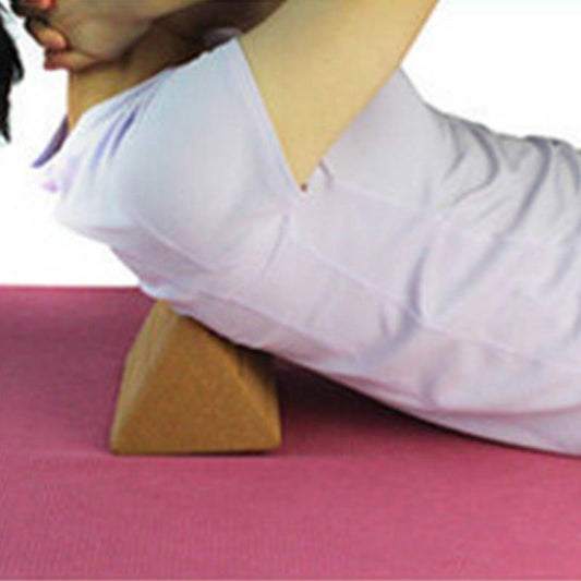 Triangular Block in Cork and EVA Foam for Yoga Exercises