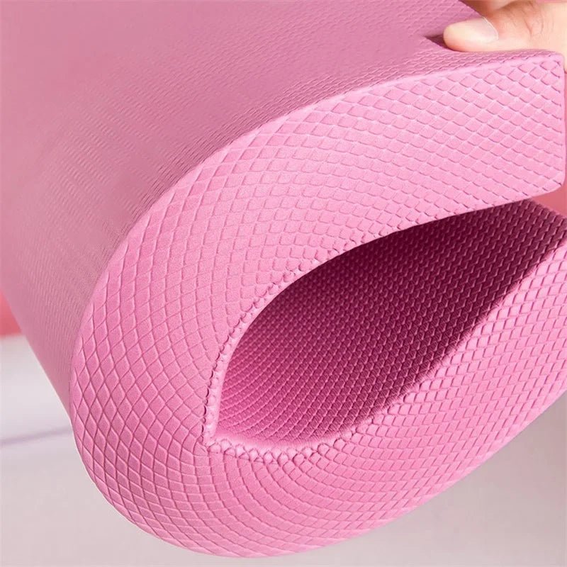 Non-slip TPE exercise mat for yoga.