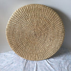Puf de meditación de paja natural
