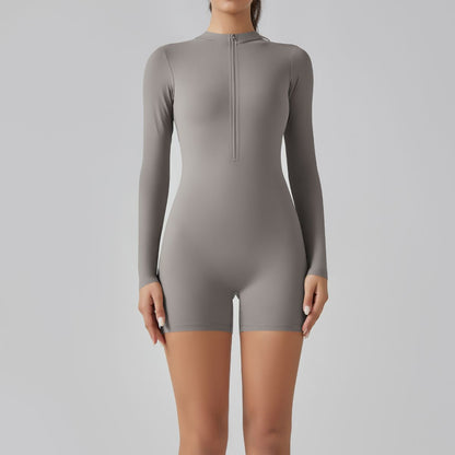 Macacão de Yoga com Leggings Integradas – Elegância e Suporte para o Corpo em Movimento