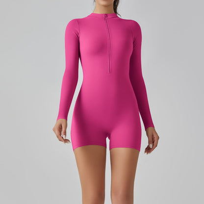 Macacão de Yoga com Leggings Integradas – Elegância e Suporte para o Corpo em Movimento