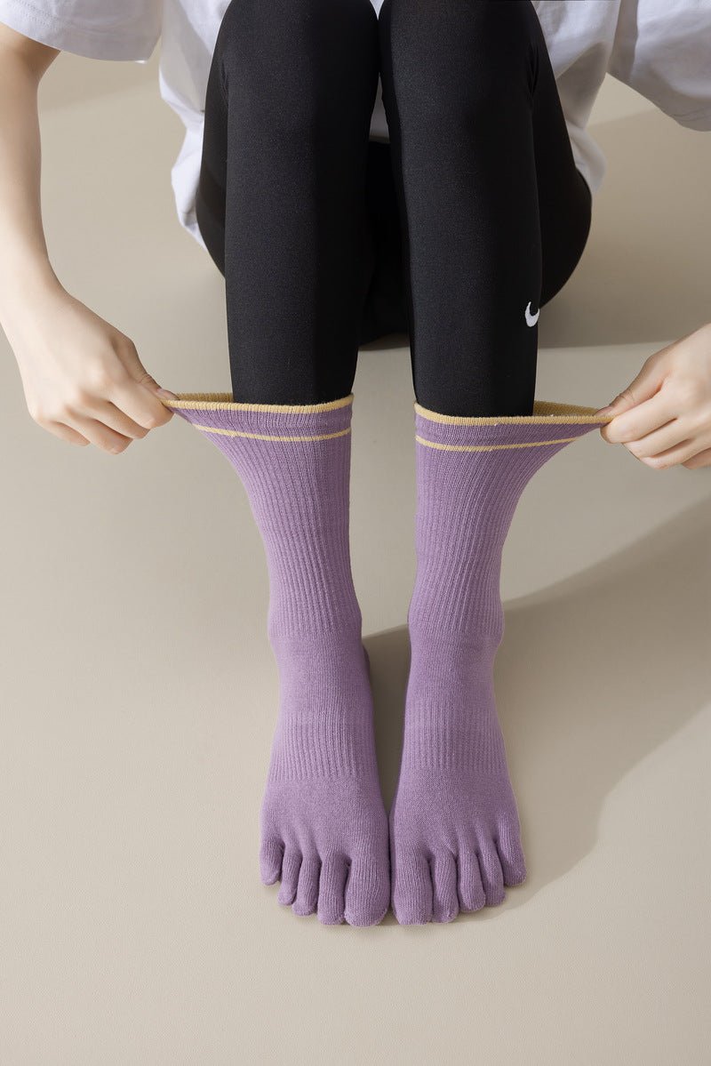 Calcetines de Yoga Antideslizantes con Cinco Dedos – Comodidad y Estabilidad para el Entrenamiento