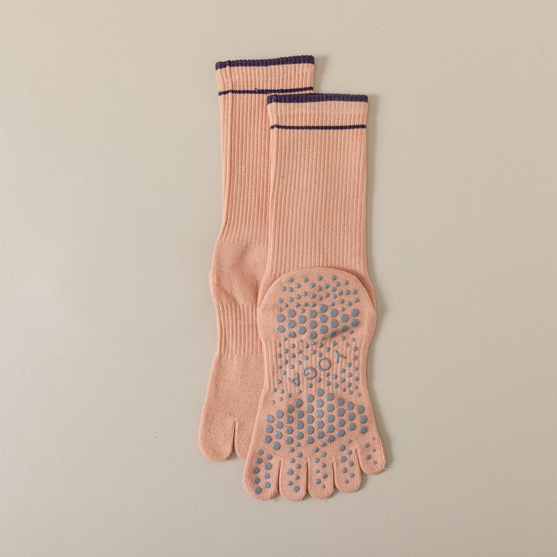 Five-Toe Non-Slip Yoga Socks – Comfort and Stability for Training