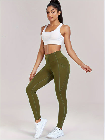 Women's High-Waisted Yoga Pants with Abdominal Control – Comfort and Style for Winter