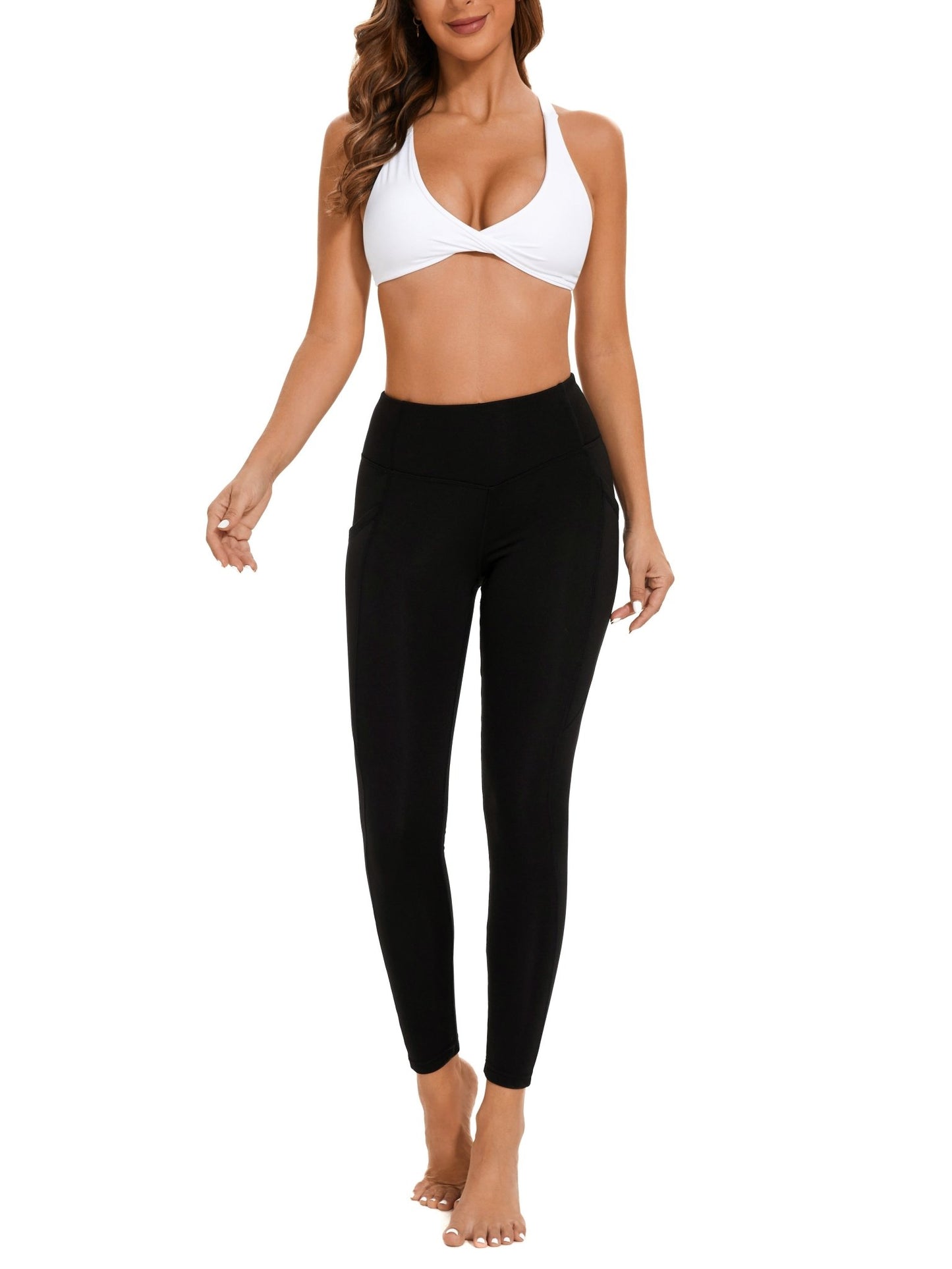 Women's High-Waisted Yoga Pants with Abdominal Control – Comfort and Style for Winter