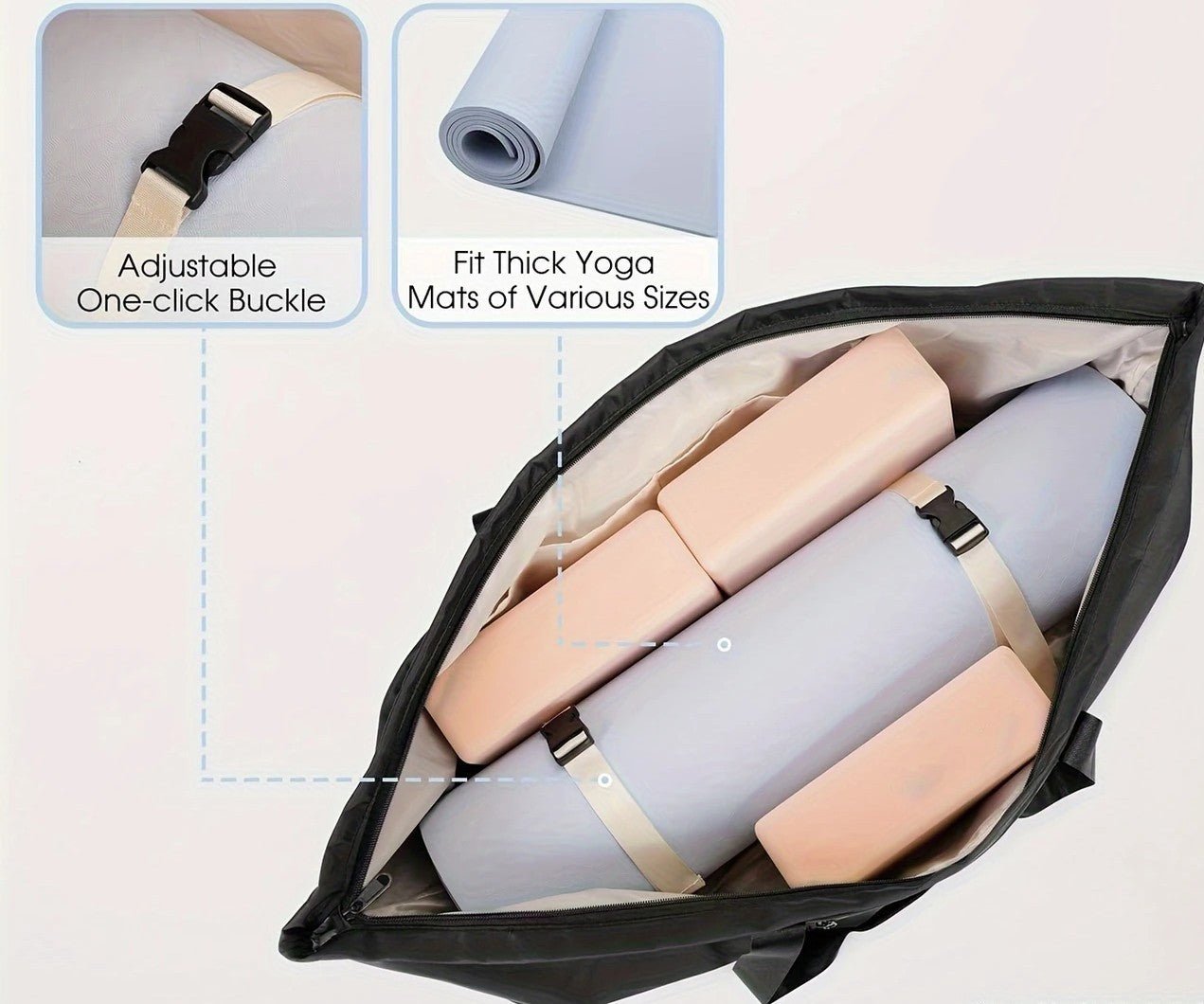 Unisex Organizer Bag for Sports and Yoga – Large Capacity with Shoe Compartments and Wet Zone