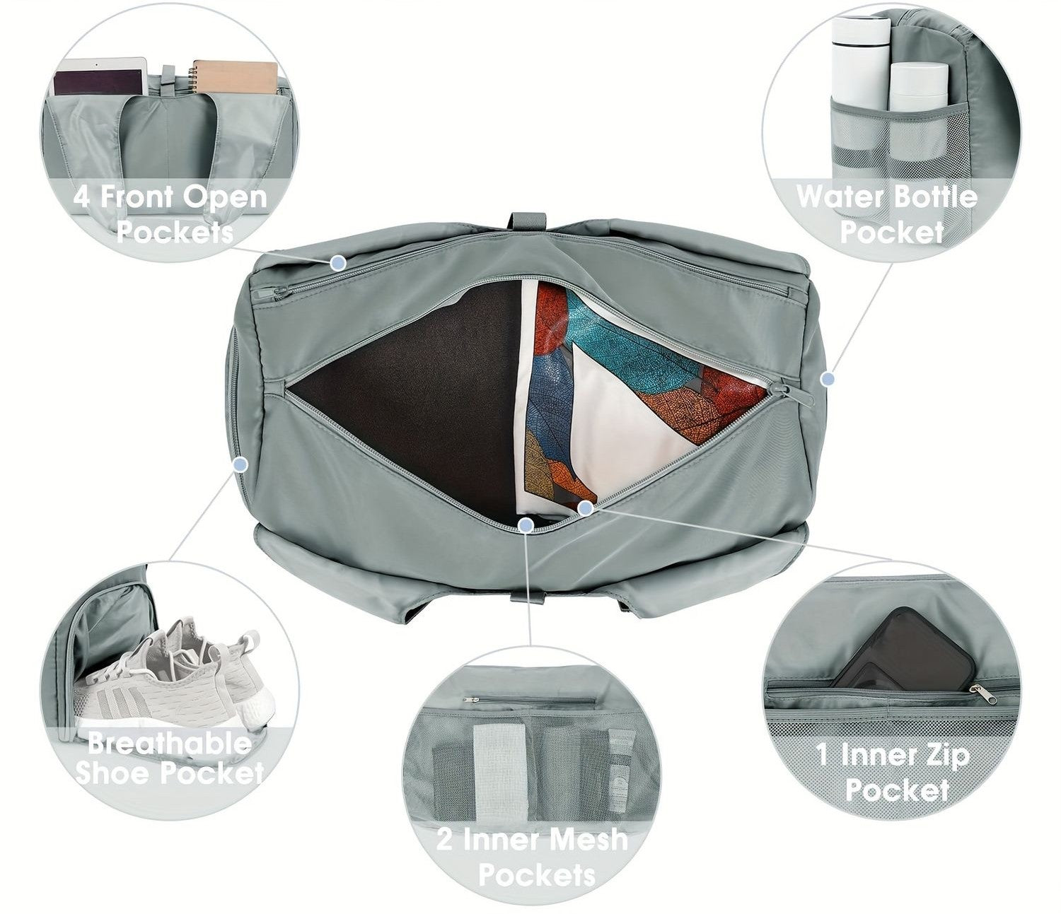 Versatile Yoga Bag with Adjustable Mat Holder and Multiple Pockets
