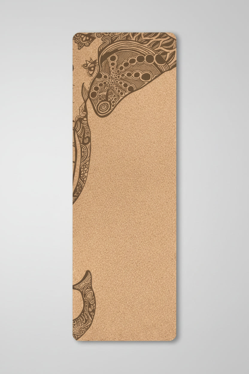 Solar Essence Rug – 4mm Natural Cork with Exclusive Mandala and Carrying Bag