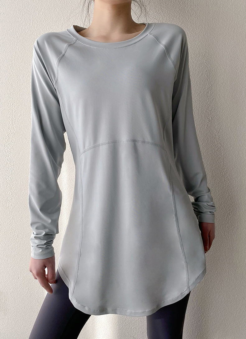FlowLong – Sudadera ajustada para yoga, running y bienestar activo