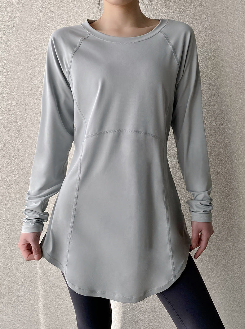FlowLong – Sudadera ajustada para yoga, running y bienestar activo