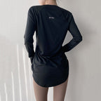 FlowLong – Sudadera ajustada para yoga, running y bienestar activo