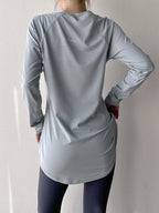FlowLong – Sudadera ajustada para yoga, running y bienestar activo