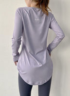 FlowLong – Sudadera ajustada para yoga, running y bienestar activo