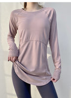 FlowLong – Sudadera ajustada para yoga, running y bienestar activo