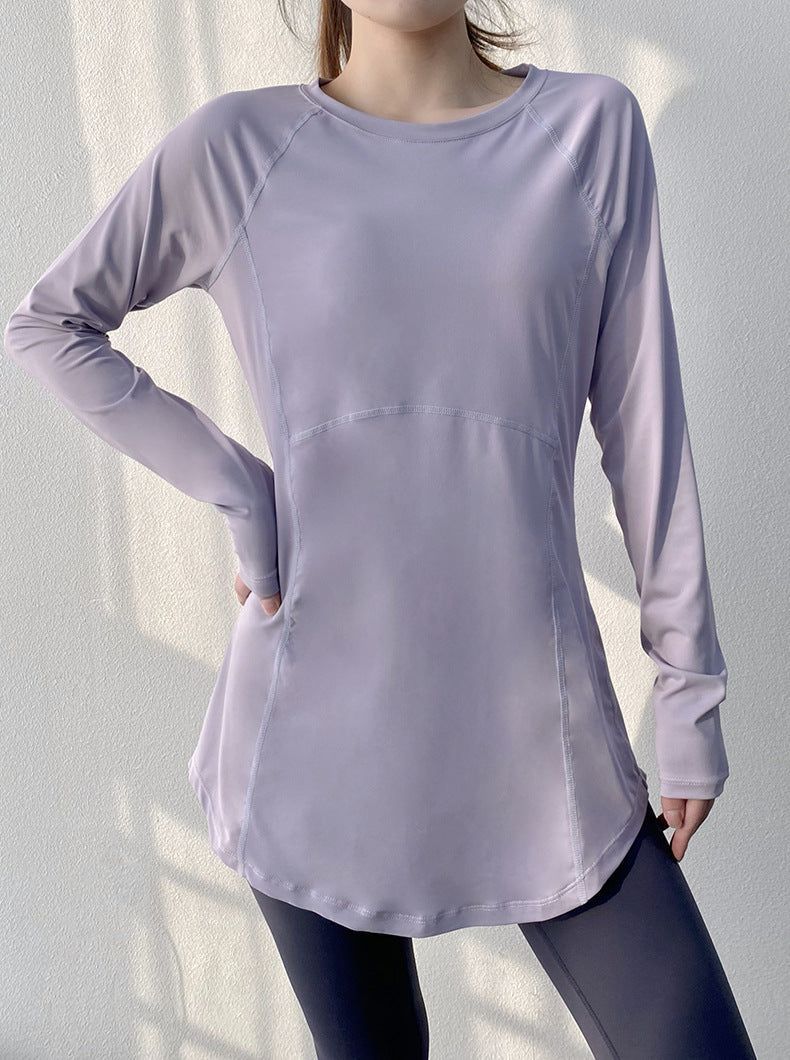FlowLong – Sudadera ajustada para yoga, running y bienestar activo