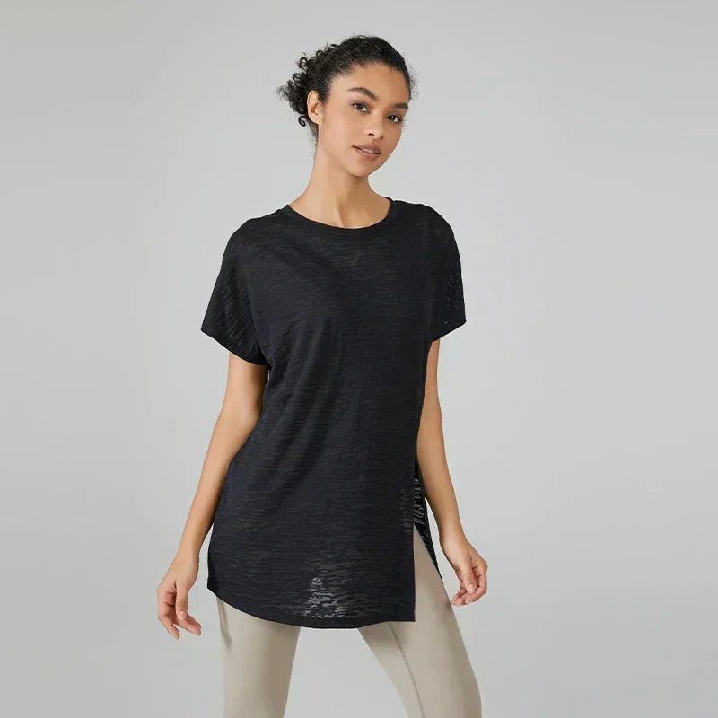 ZenTee – Camiseta de mujer ligera para yoga, running y entrenamiento con estilo