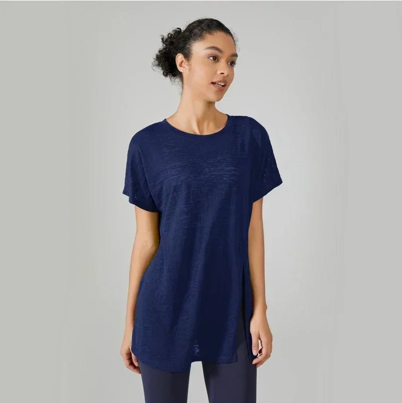ZenTee – Camiseta de mujer ligera para yoga, running y entrenamiento con estilo