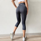 NaturaLine – Capri Leggings with Elastic Bands and Seamless Fit