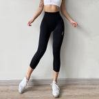 NaturaLine – Capri Leggings with Elastic Bands and Seamless Fit