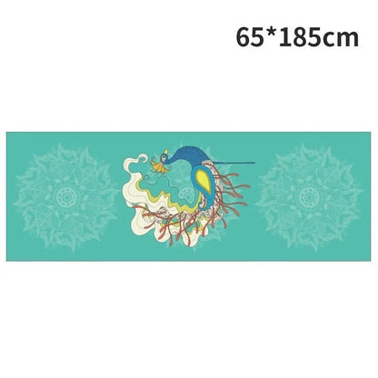 YogiTowel – Ultra-thin Yoga Mat Towel with Print and Secure Fastening