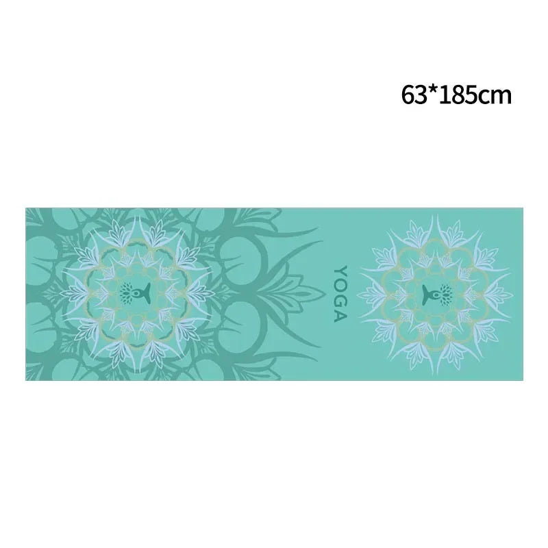 YogiTowel – Ultra-thin Yoga Mat Towel with Print and Secure Fastening