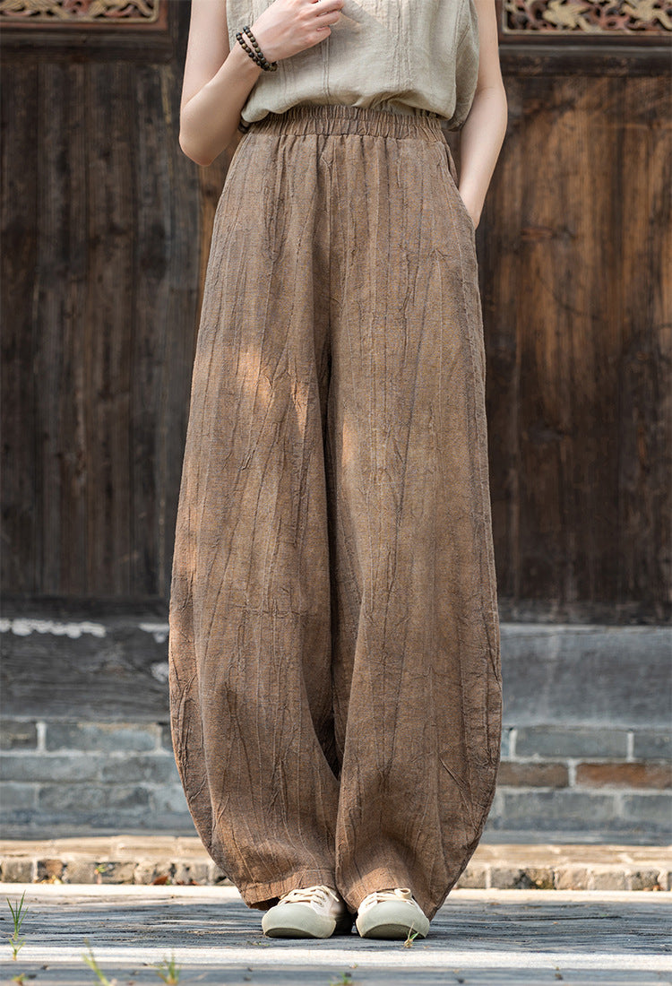 Pantalón Nahara — Comodidad natural de algodón y lino con un alma vintage