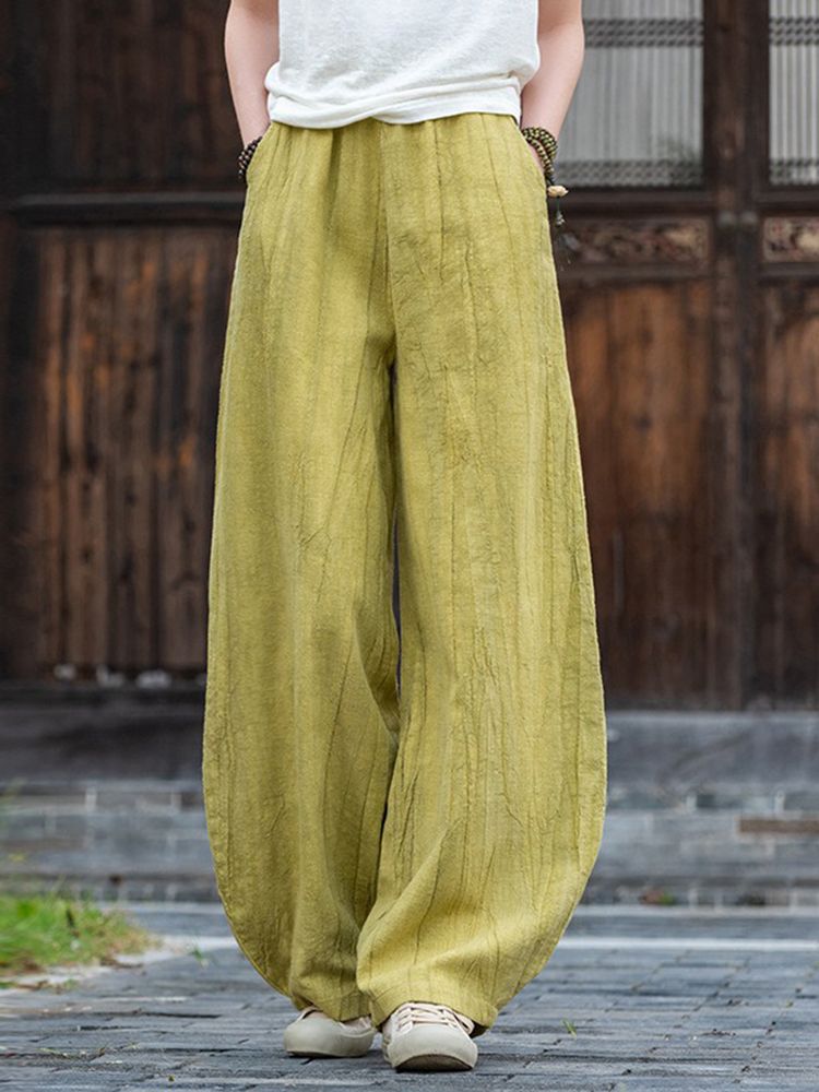 Pantalón Nahara — Comodidad natural de algodón y lino con un alma vintage