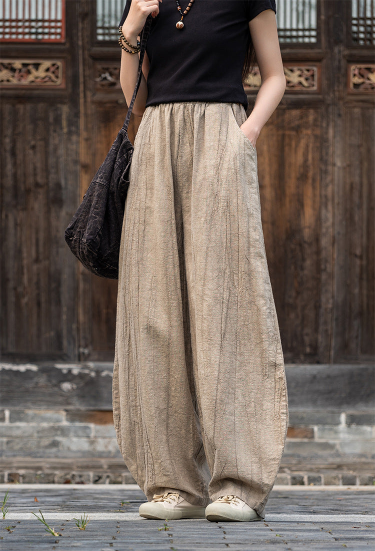 Pantalón Nahara — Comodidad natural de algodón y lino con un alma vintage