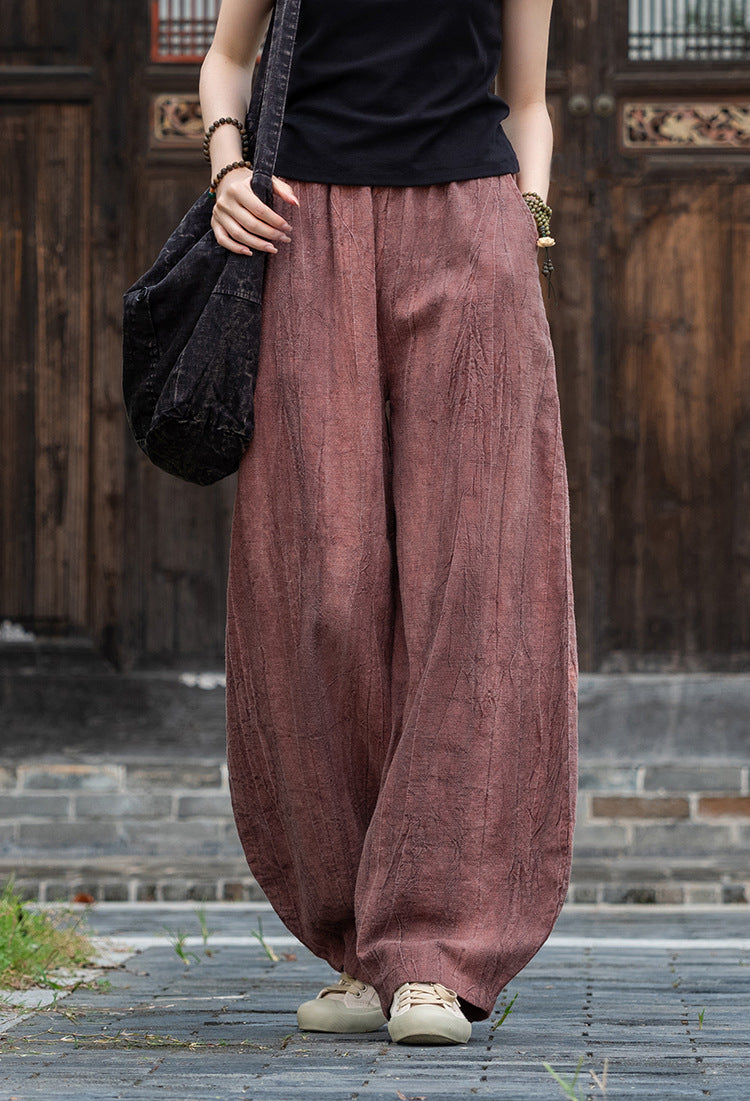 Pantalón Nahara — Comodidad natural de algodón y lino con un alma vintage