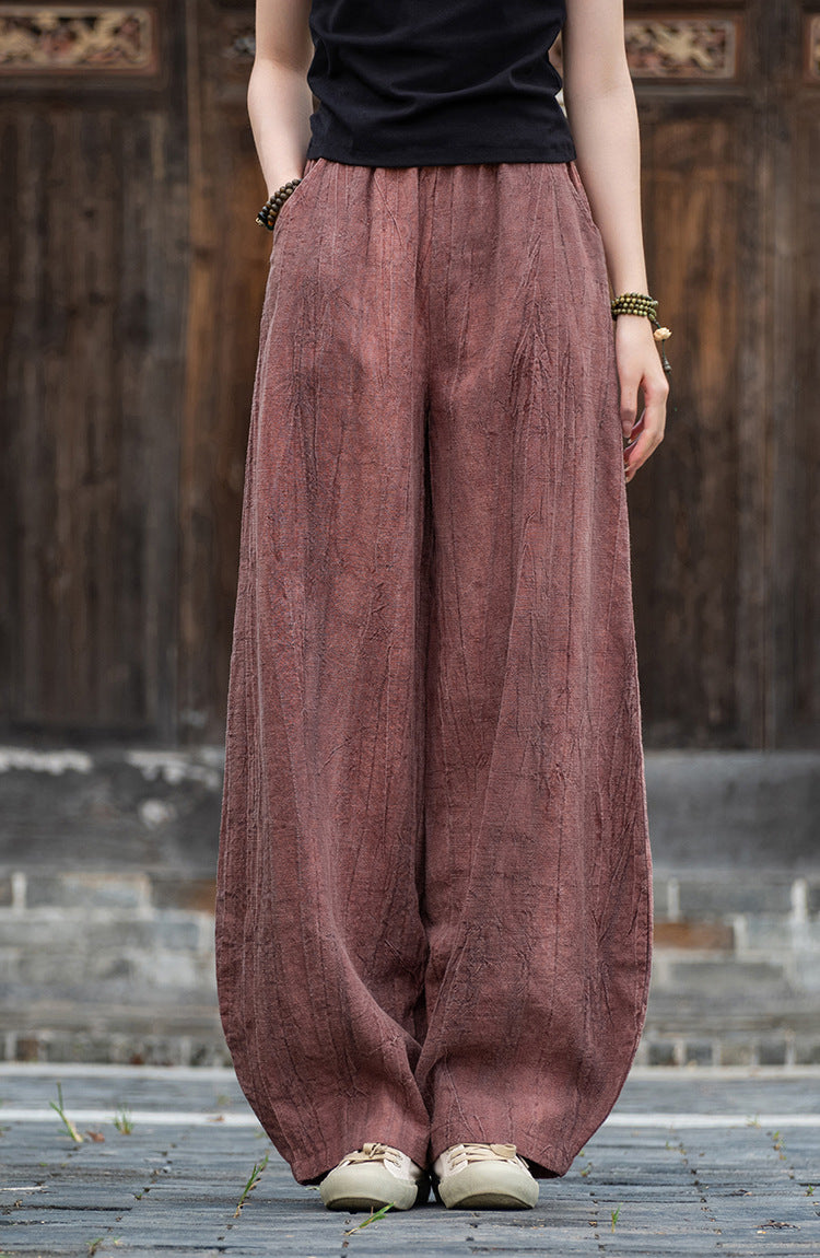 Pantalón Nahara — Comodidad natural de algodón y lino con un alma vintage