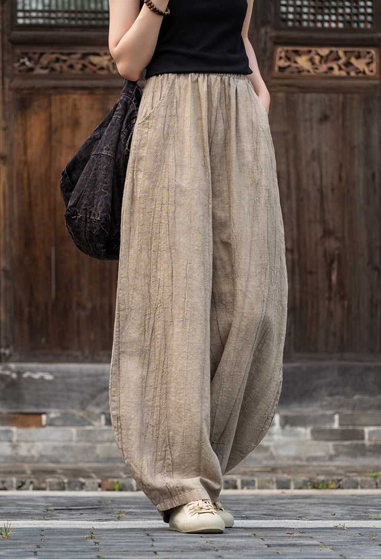 Pantalón Nahara — Comodidad natural de algodón y lino con un alma vintage