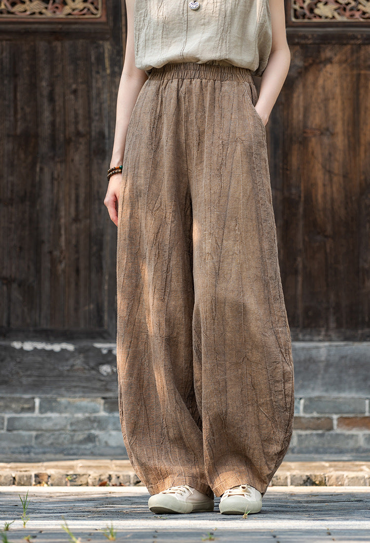 Pantalón Nahara — Comodidad natural de algodón y lino con un alma vintage