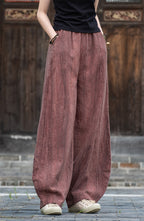 Pantalón Nahara — Comodidad natural de algodón y lino con un alma vintage
