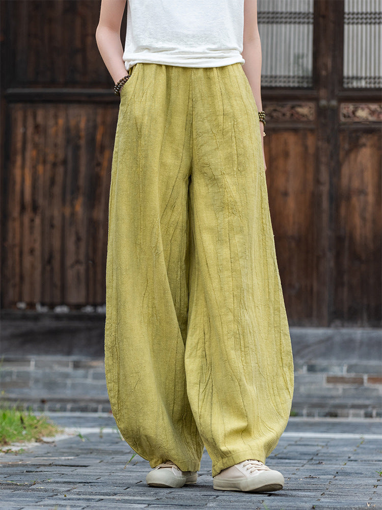 Pantalón Nahara — Comodidad natural de algodón y lino con un alma vintage