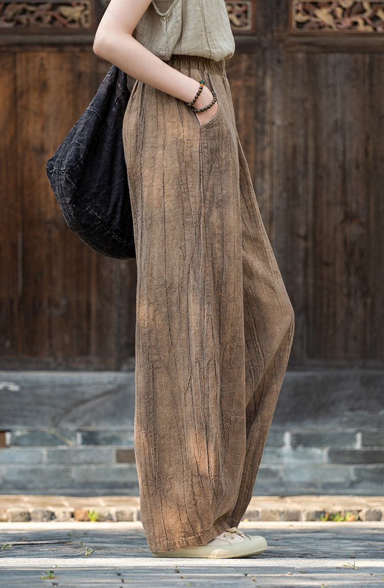 Pantalón Nahara — Comodidad natural de algodón y lino con un alma vintage